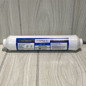 RO Post Polishing Fridge Ice Inline Coconut GAC Water Filter, 2000 Gal, 1/4" NPT